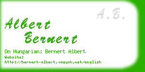 albert bernert business card
